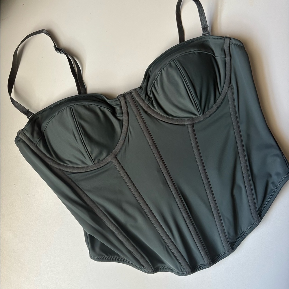 Green Bustier Top